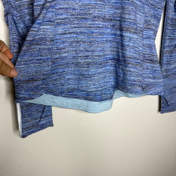 Lululemon Runderful Long Sleeve Space Dye Camo Caspian Blue Sapphire Sz 8 - Picture 8 of 11